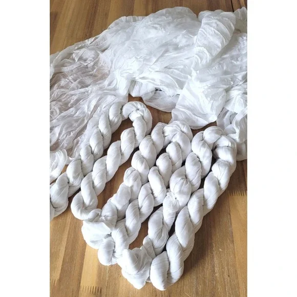4 Pack White Cheesecloth Sheer Wedding Arch Drapes Swag Backdrop Decor‎ 3'x13'