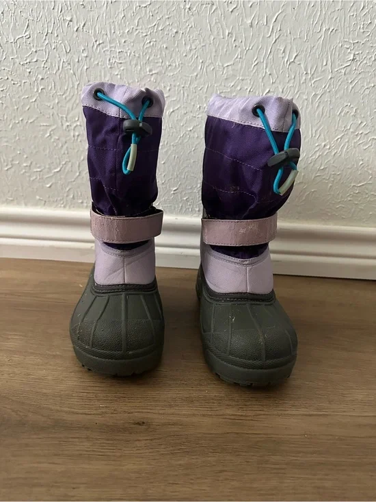 Kids Columbia Waterproof Winter Boots in Purple and Lilac