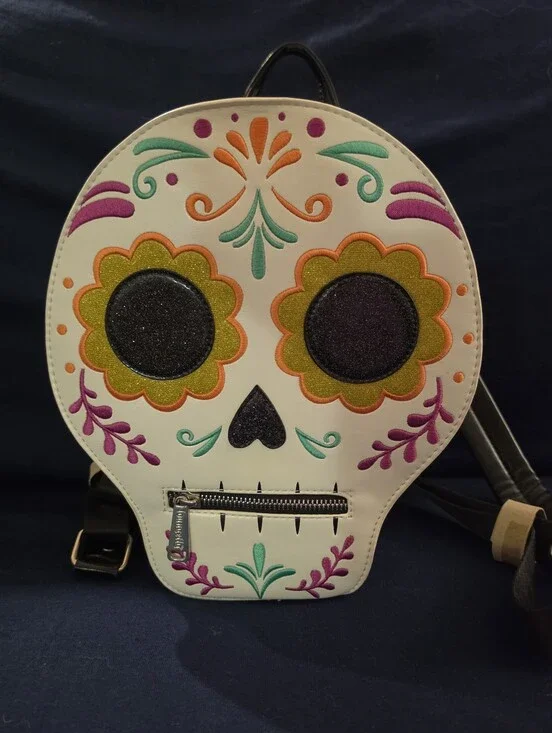 Brand New Loungefly Disney Parks Coco Sugar Skull Mini Backpack