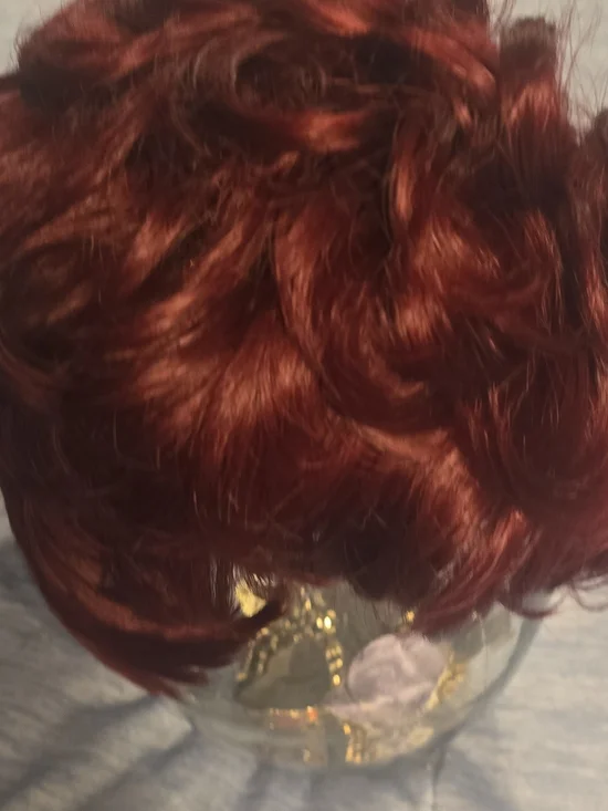 Stylish Short Curly Women's Wig - Deep Auburn
