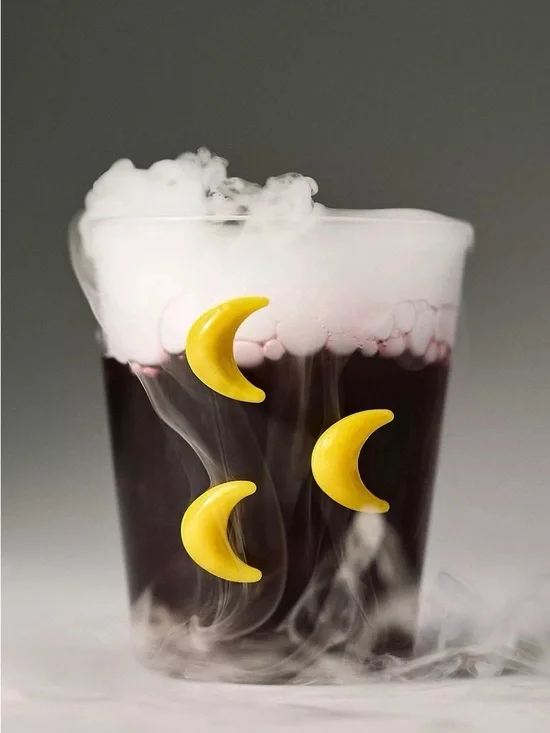 Anthropologie 1 icon glass Crescent Moon Halloween
