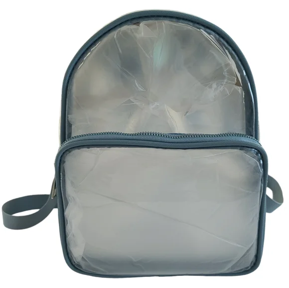 Under One Sky Clear Backpack Blue Trim