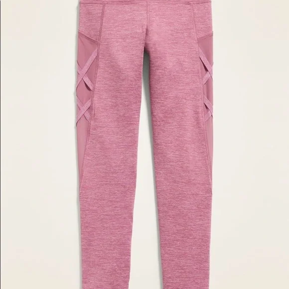 2/$20: Rosebloom Mesh Lattice Leggings for Girls