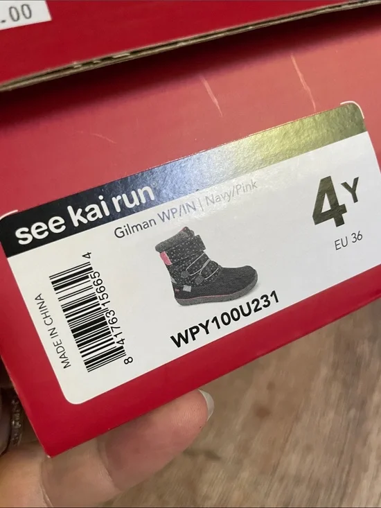 See Kai Run Navy and Pink Girls' Snow Boots
