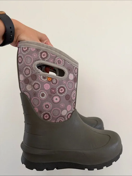 Bogs Kids Classic Multi Floral Waterproof Insulated Winter Rain Boots
