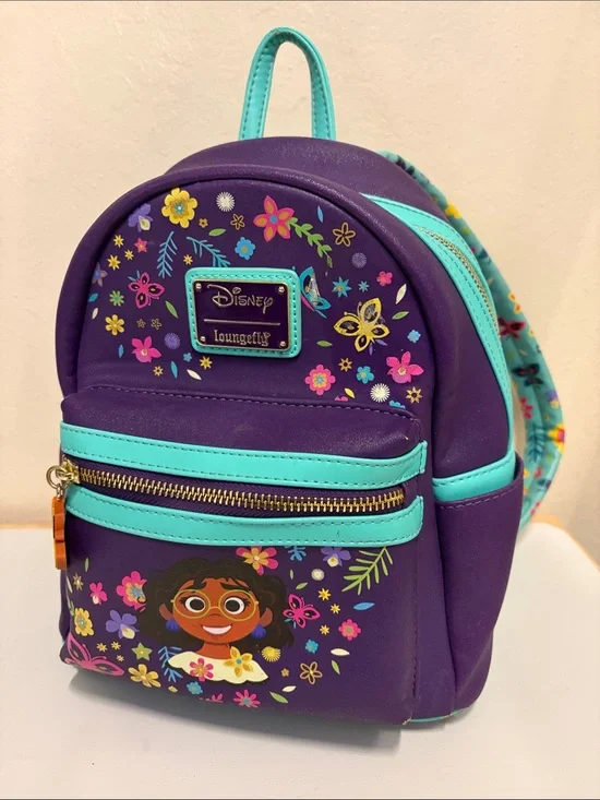 Disney Loungefly Encanto Purple Floral Mini Backpack