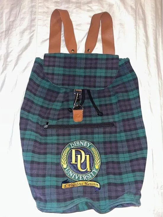 Disney University Plaid Backpack Vintage