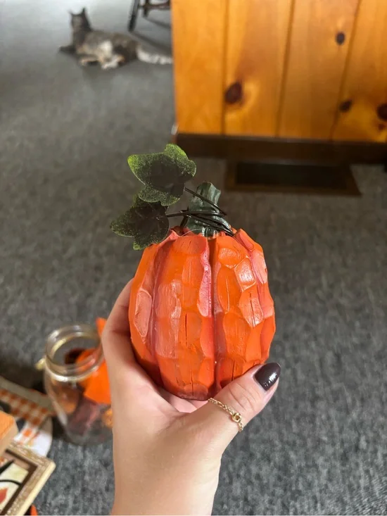 Decorative Wooden Pumpkin