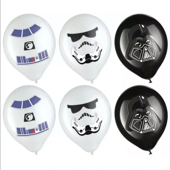 Star Wars Galaxy of Adventures Latex Balloon Birthday Decorating Kit, 12in, 6ct.