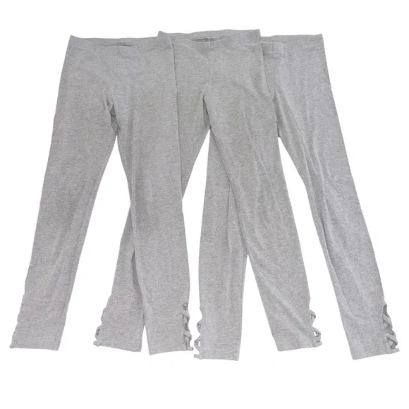 3 Old Navy girls leggings with strappy ankle accent