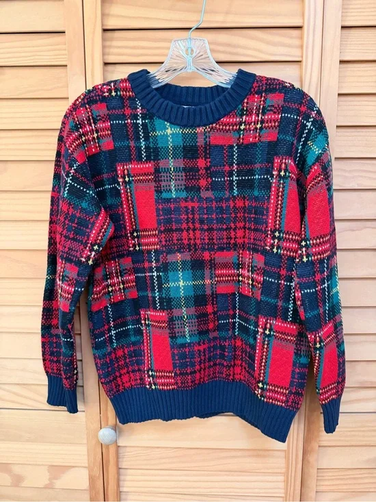 NWT Boys Old Navy Holiday Winter Plaid Sweater L