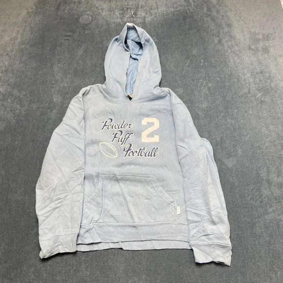 Old Navy Powder Puff Football 2 Hoodie Girls 14 Blue Cotton Long Sleeve Casual