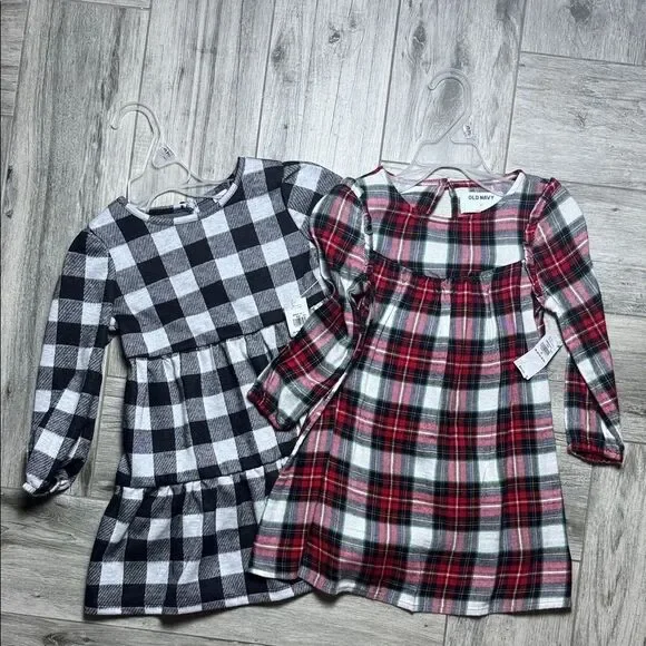 Old Navy Kids Plaid Dress Set of Two Size 3T
