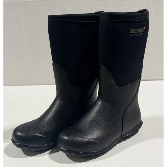 BOGS K Range - Kids Waterproof Boots - Black Neo-Tech Insulated - Youth Size 3