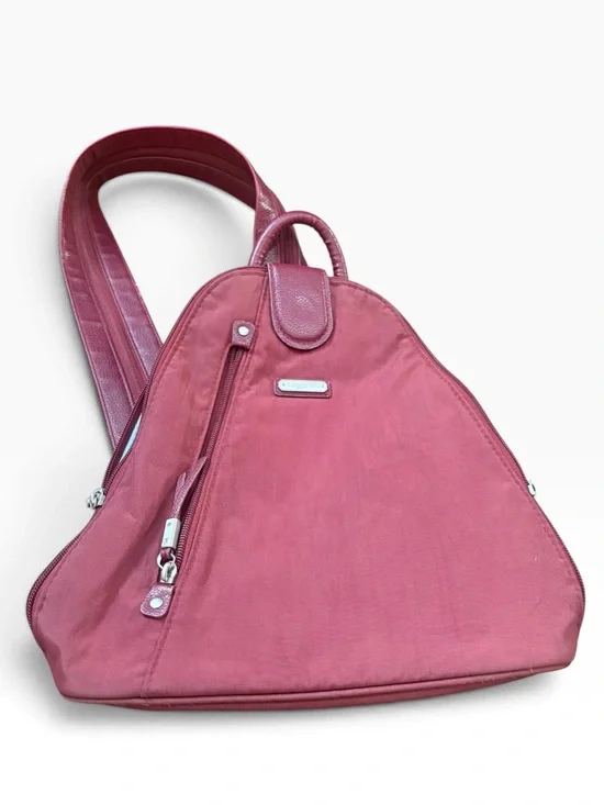 Baggallini Burgundy Red Triangle Purse Shoulder Bag Convertible Backpack