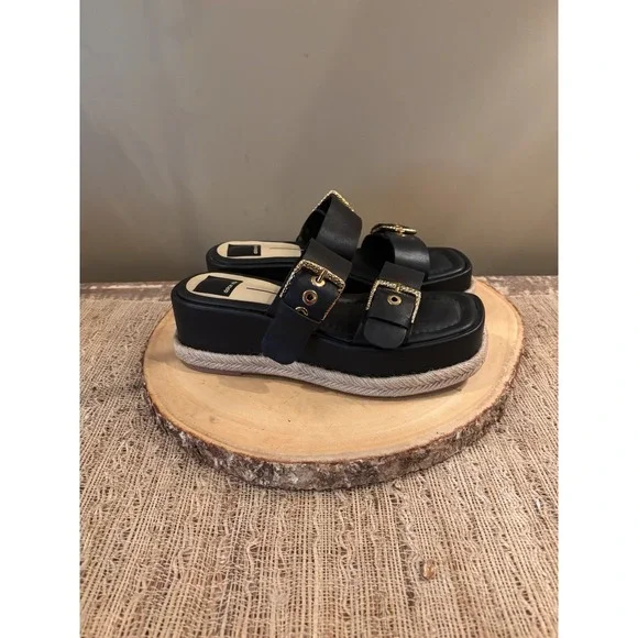 Dolce Vita Canyon Women's‎ Sandals Black Leather XL