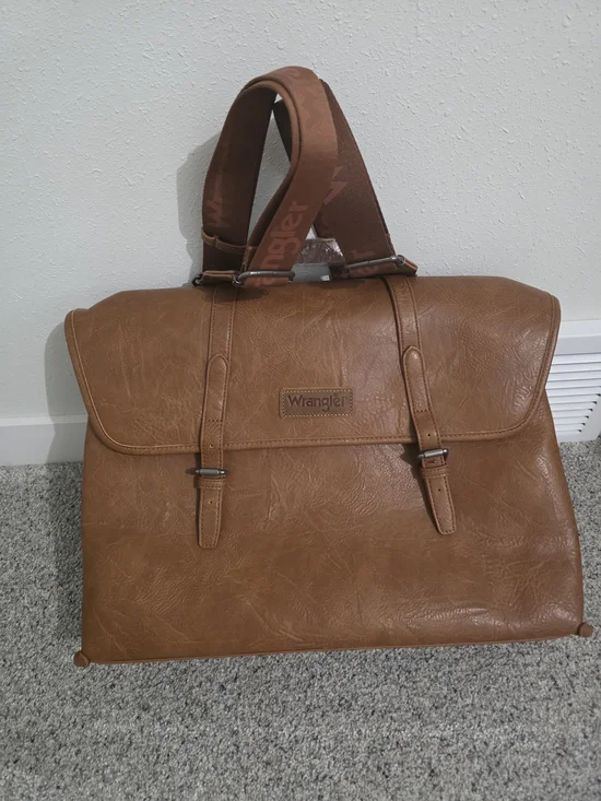 Wrangler Brown Leather-Look Backpack Satchel