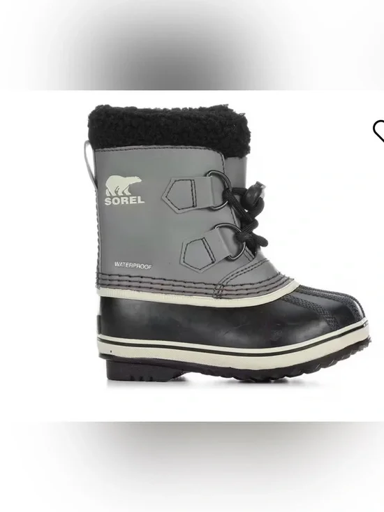 Sorel Kids Grey and Black Waterproof Winter Boot