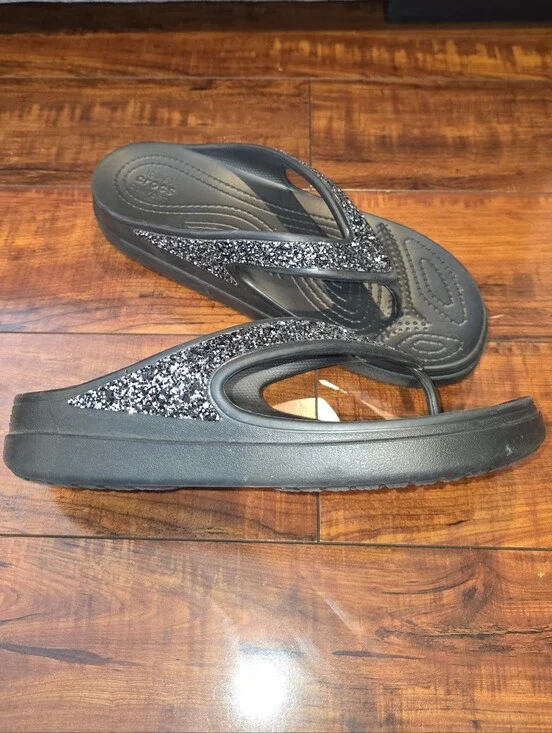 Crocs Sloane Glitter Flip Sandals