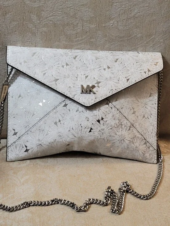 Michael Kors Medium Barbara Envelope Clutch with Chain Strap NWOT