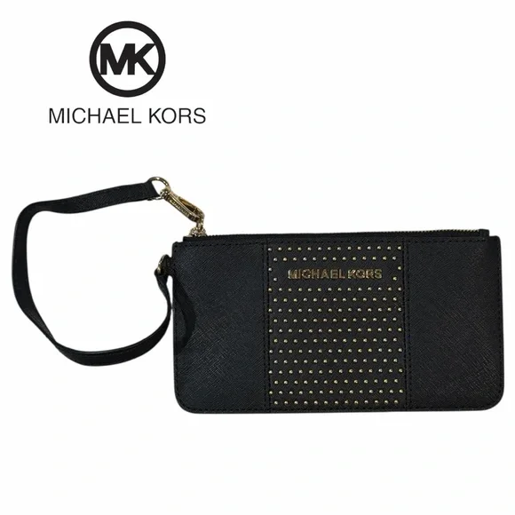 Michael Kors Jet Set Medium Signature Stud Specchio Wristlet‎