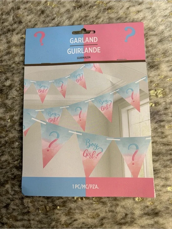 5 for $25🔥Baby Shower‎ Pink & Blue Boy or Girl? Garland- New