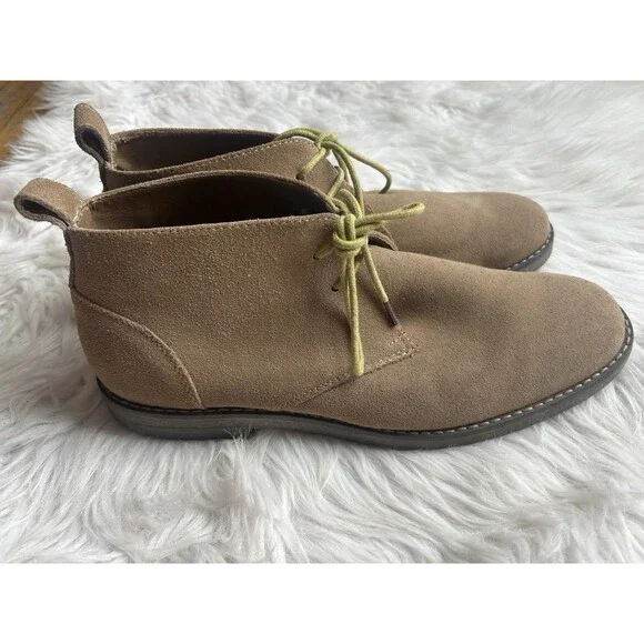 GH Bass Pearce Mens 11.5 Tan Suede Leather Chukka Desert Boots Brown FLAWS