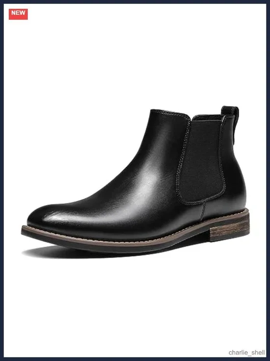 Men's Chelsea Ankle Dress Boots Faux Leather Smart Casual