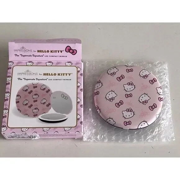 Impressions Hello‎ Kitty Supercute Signature Compact 3X LED Compact Mirror NEW
