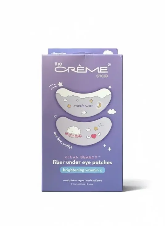 The Crème Shop Brightening Vitamin C Fiber Under Eye Patches 3 Pairs NIB