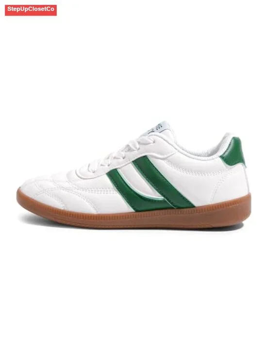 Women's Retro Sneakers Artificial Leather Gum Sole Vintage Shoes