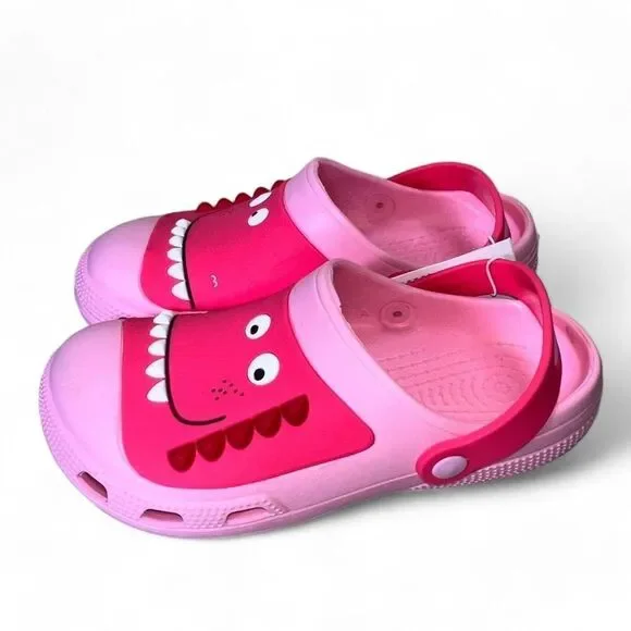 Unbranded Dinosaur‎ Garden Clogs Pink Youth 11.5-12