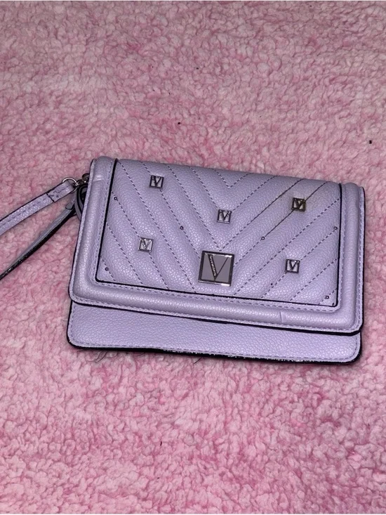 Victoria's Secret Lilac Quilted Wristlet Clutch