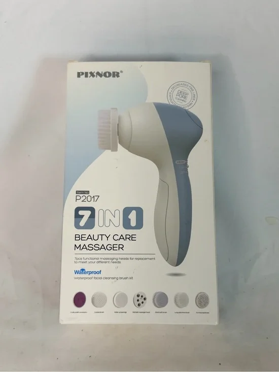 Pixnor Clean Exfoliate Smooth Skin Care P2017 7-in-1 Beauty Care Massager Blue