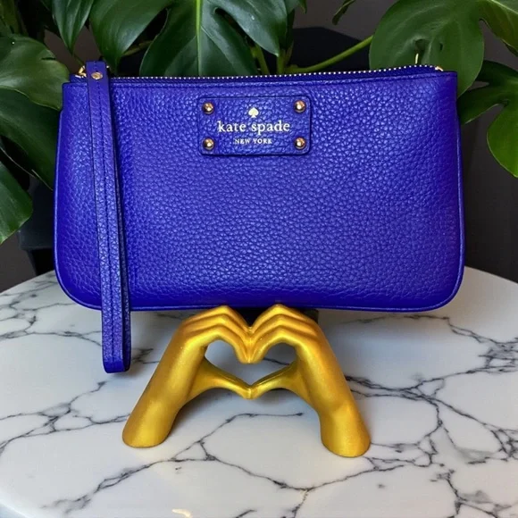 💙♠️💙KATE SPADE💙♠️💙Royal Blue Pebbled Leather Wristlet/NWOT