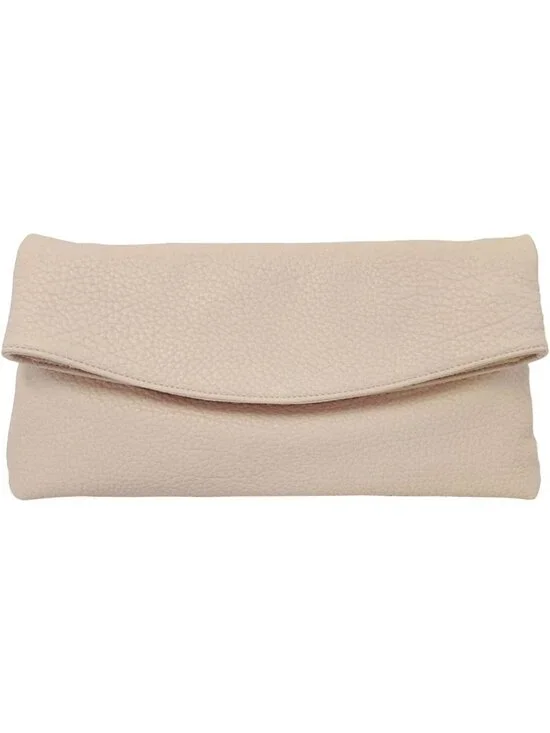 Chic Faux Leather Oversized Foldover Clutch Bag - Stylish Evening Accessory