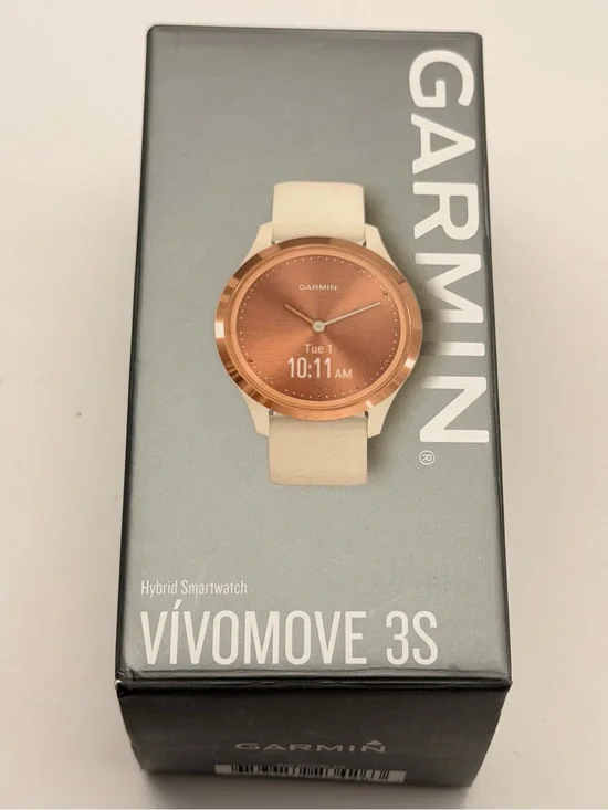 Garmin Vivomove 3s, full set, excellent, Gold/white, Charger included, tested