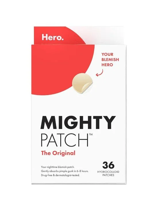 Mighty Patch Hero Cosmetics Original Nighttime Acne Pimple Patches, 36 Ct