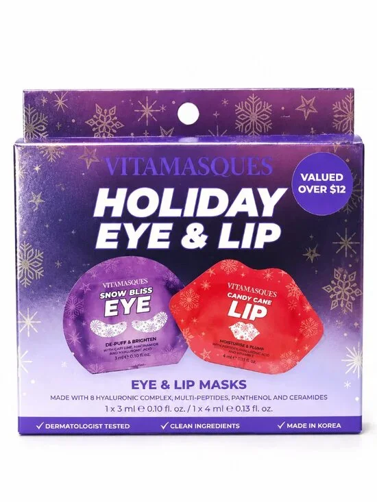$4 Add-On When Bundled with $11 - Holiday Eye & Lip Mask Set