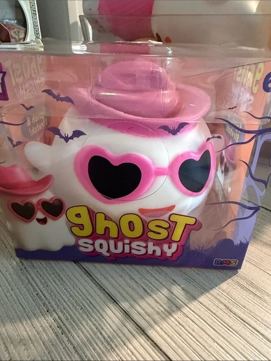 Ghost Squishy Plush Toy - Brand: - Pink & White