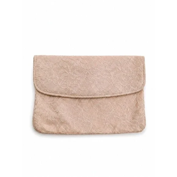 Vintage Unbranded Light Pink Lace Clutch Bag Delicate