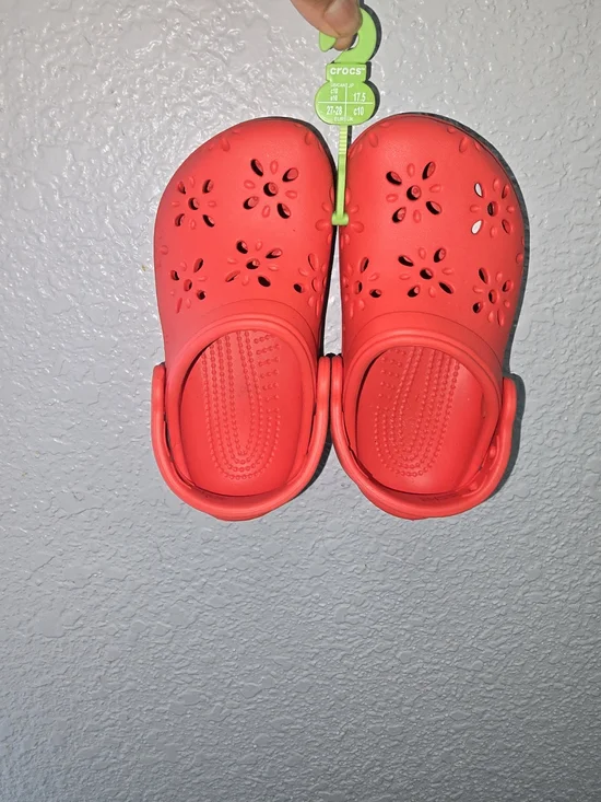 Crocs Kids Classic Floral Clog - Red