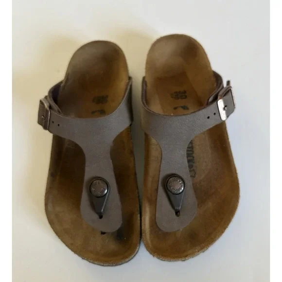 Birkenstock Gizeh Mocha Brown Birkibuc Kids 30 US 12.5 T-Strap‎ Sandals