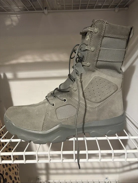 Under Armour Men's Tactical Lace-Up Boot in Gray