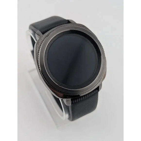 Samsung‎ Smart Watch Gear Sport HR GPS - Black Silicone Band, Working