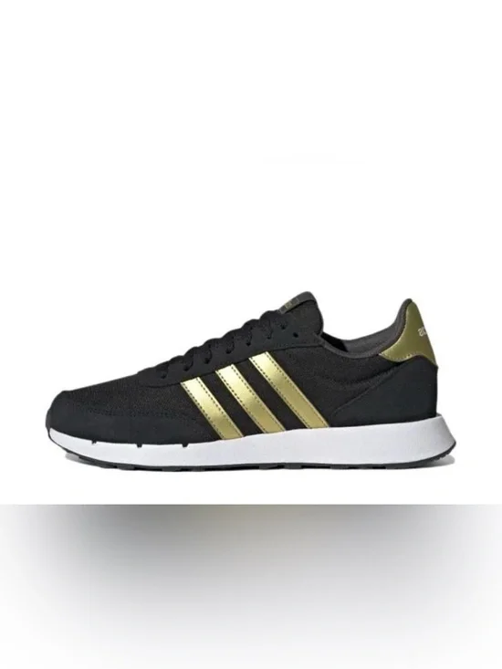 Women’s adidas Run 60s 2.0 Black Gold NWOB Model GX1714 Sz 10