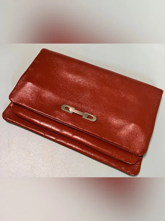 Vintage Leather Japanese Clutch Bag