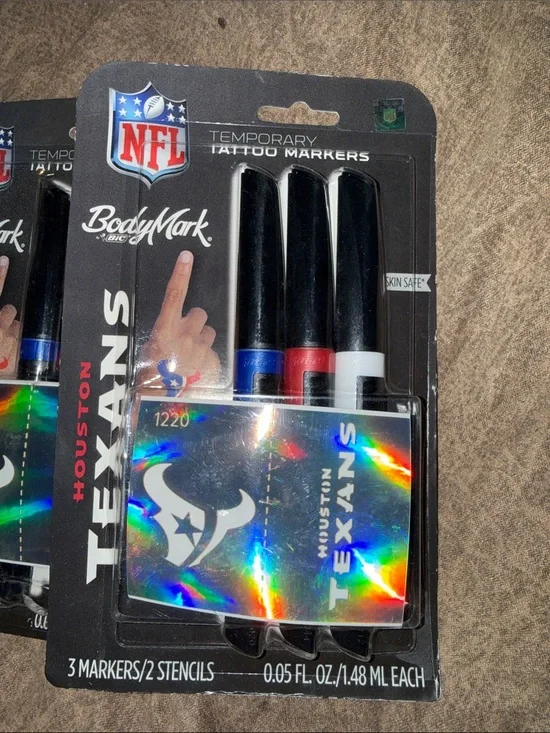 2 packs bodymark Houston Texans