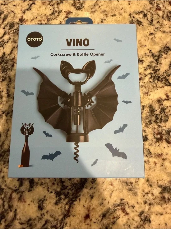 VINO Bat-Wing Corkscrew & Bottle Opener - - Black