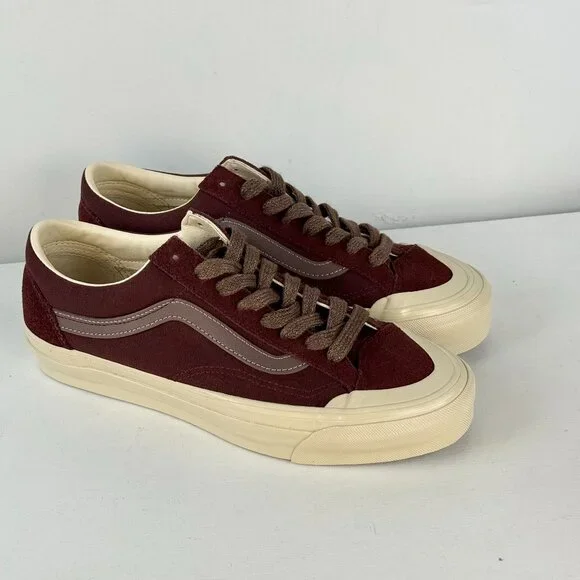 Men's 8, Women's 9.5 - VANS Old Skool Reissue 36 canvas/Suede Brown Sneakers